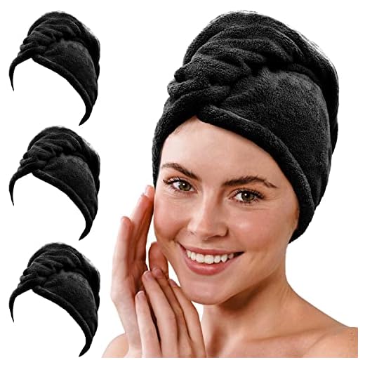 Gräfenstayn Set di 3 Asciugamani per Capelli in Microfibra 6 colori disponibili