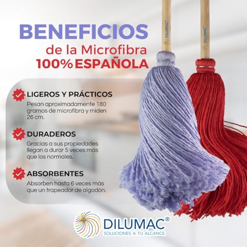 La Mejor Lista de Trapeador Microfibra los mejores 5. 9 Trapeador Microfibra marca DILUMAC (3)