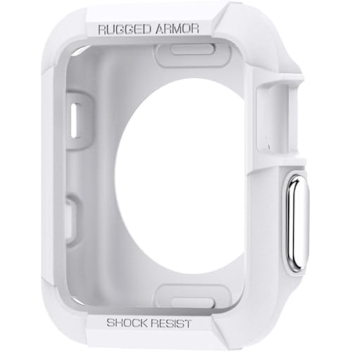 Spigen Rugged Armor Compatible with Apple Watch Case for 38mm Series 3/Series 2/1/Original (2015) - White