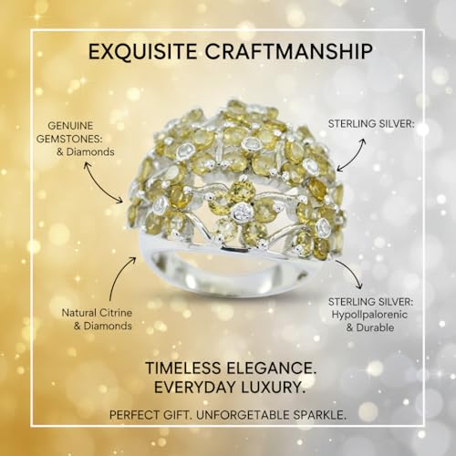 Bague Citrine argent massif le cadeau artisanal idéal style vintage - 3