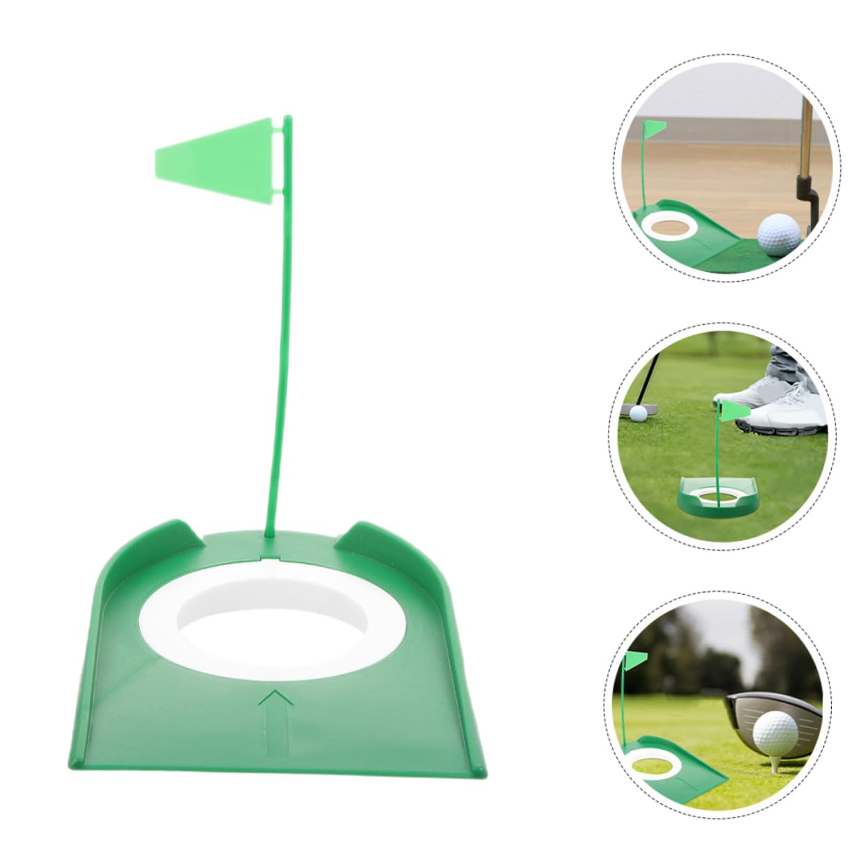 BESPORTBLE Travel-Sized Golf Training Kit 5pcs Abs Plastic Putting Cups Golf Hole Cups for Indoor Practice
