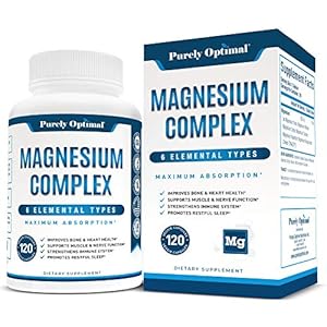 Premium-Magnesium-Complex-Magnesium-Citrate-Malate-Taurate-Oxide-Aspartate-Bisglycinate-Chelate-TRAACS-Max-Absorption-Magnesium-Supplement-for-Sleep-Leg-Cramps-Muscle-Relaxation-120-caps Purely Optimal Premium Magnesium Complex - Magnesium Citrate, Malate, Muscle Relaxation - 120 caps