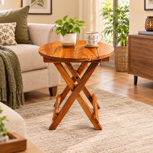 Beautiful Antique Hnadmade Wooden Fold-able Side Table/Coofe/Tea ...