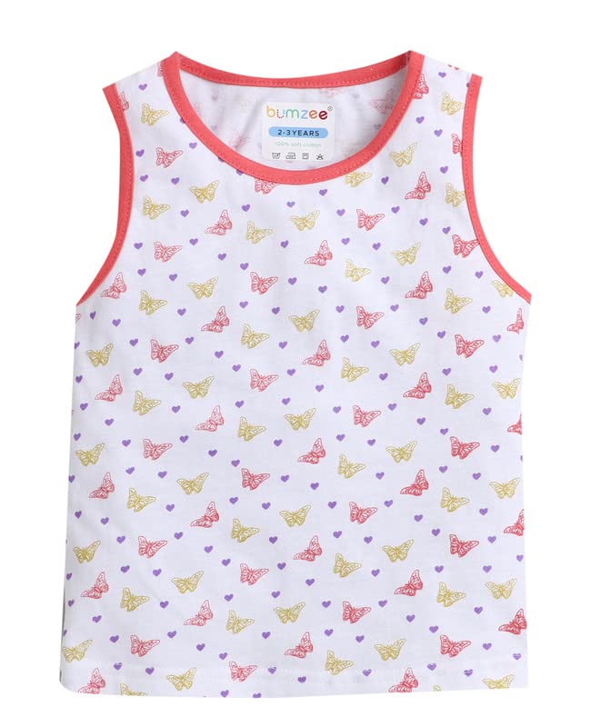 Image of BUMZEE Girl's Cotton Printed Regular Fit T-Shirt