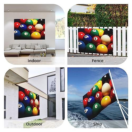 Drapeau de billard coloré robuste 1,2 x 1,8 m avec finitions double face - 7