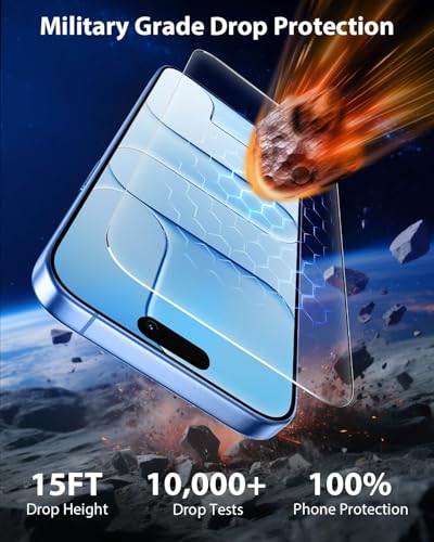 Image of Mr.Shield [2 Pack] Tempered Glass Screen Protector for iPhone Air, 9H Hardness Guard, Military Grade Shatterproof, Easy Installation Tray, HD Clarity, Case-Friendly