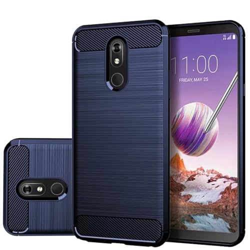 Gufuwo Case for LG Stylo 5 Case, LG Stylo 5 Plus/Stylo 5+/Stylo 5X Case, Slim Thin Carbon Fiber Phone Case TPU Soft Back Cases Anti-Scratch Shockproof Protective Cover for LG Stylo 5 Blue