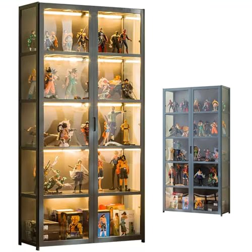 uofgcru vitrinas para coleções Vitrina expositora, vitrinas de Expositor, estantes para Figuras de coleção, antipoeira, Grande capacidade de Carga, para doméstico e de escritório-82×33×162cm