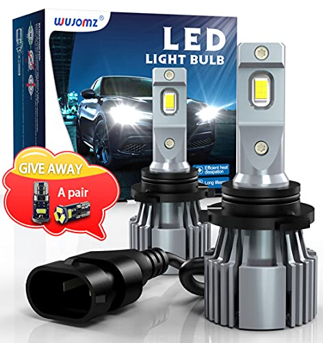 2PCS 9006 HB4 Led Headlight Bulbs and 2PCS T10 Car Interior Lights, 320% Brighter, 60W 30000 Hours Long Lifetime, 6500k Color Temperature, Low Beam LED Headlights With Ip65 Waterproof