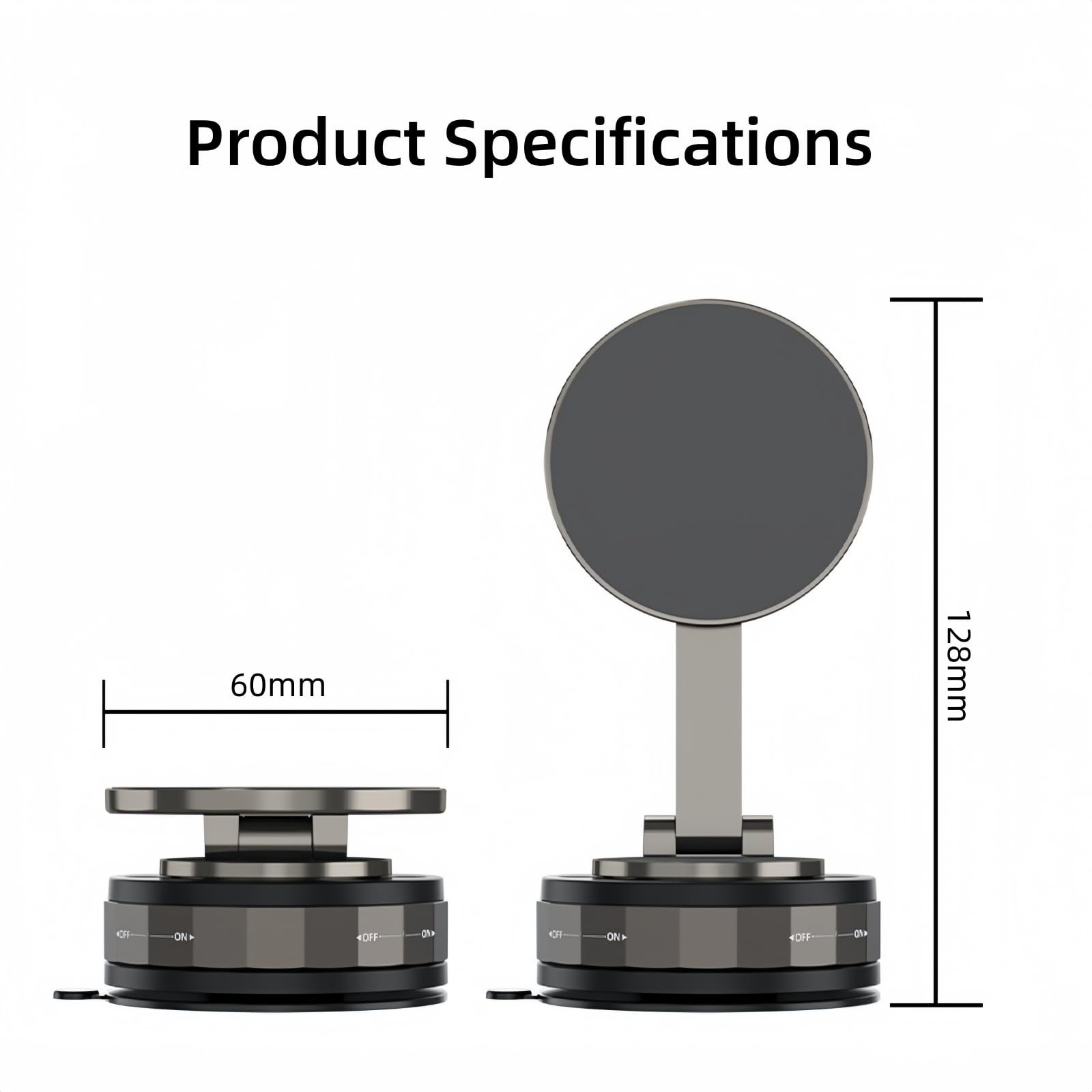 Supporto per telefono da auto, universale, per iPhone 16/15, Samsung S24/S23 e 4-7", girevole a 360° e stabile, nero