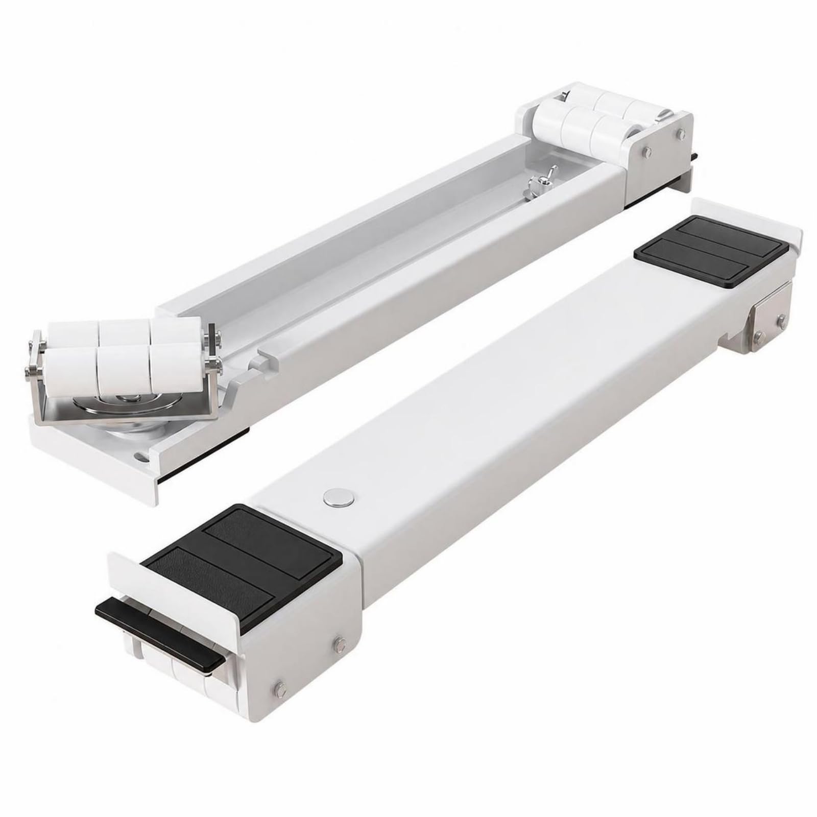 Carrello con Ruote Basso Profilo, Bianco
