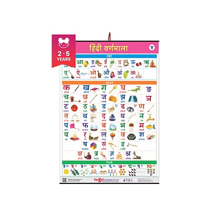 Buy Jumbo Hindi Varnamala Chart for Kids Hindi Alphabet and Numbers