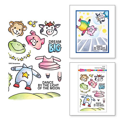 Spellbinders Stampendous FransFormer™ Moon Dance Clear Stamps, Grey