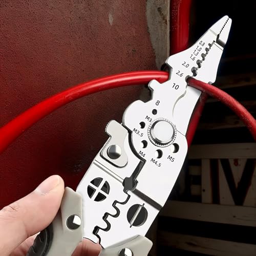 Multifunctional Wire Stripper and Cutter Tool for Electricians, Industrial-Grade Wire Stripping and Cutting Pliers for Electrical Work