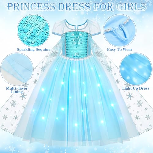 Disfraz de Princesa con Capa para Niñas 5-6 años miniatura 7