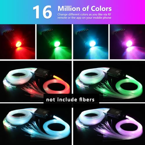 Image of AMKI 16W Twinkle Starlight Engine with RGB Meteor,Twinkle+Sound Activated 4Lamp Beam Starlight Box Motor APP /Remote Control for Twinkle Star Ceiling Decoration
