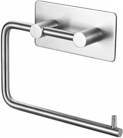 adhesiva para papel higiénico 304 Acero inoxidable toallero baño hardware rollo de papel toalla rack Hanger Almacenamiento Soporte de pared estilo ...