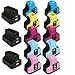 HI-VISION HI-YIELDS Compatible Ink Cartridge Replacement for HP 02 (Black, Cyan, Yellow, Magenta, Light Cyan, Light Magenta,13-Pack)