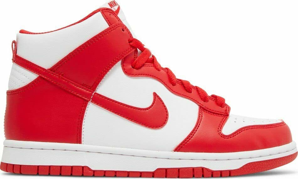 White / University Red Nike GS Dunk High