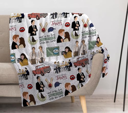 Allenjoy MHunter Movie Edw Vampire Romance Blanket 57x50 - Soft Warm Throw Blankets for Couch Bed Living Room Home Office Bedroom Decor Gifts for Women Girls Teens Fans Daughter Durable Washable