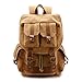 Produktbild DRF Canvas Rucksack mit Kameratasche für SLR Kamera Vintage Backpack mit Regenschutz für Outdoor #BG-15 (Khaki)