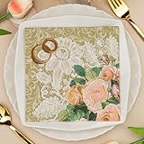 Servilletas de Papel Flores Retro Servilletas de Papel Desechables,Suaves y Resistentes,Sin Fragancia,para Comunión,Fiestas,Cumpleaños,Bodas,Decoración de Mesa30 Paquetes(33x33cm）