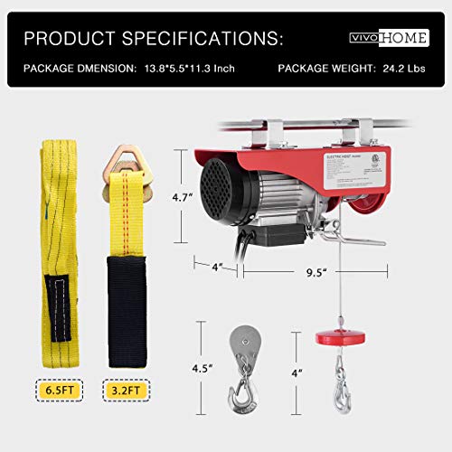 Vivohome VH436 Electric Hoist, 110V 440 Lbs Winch thumb #6