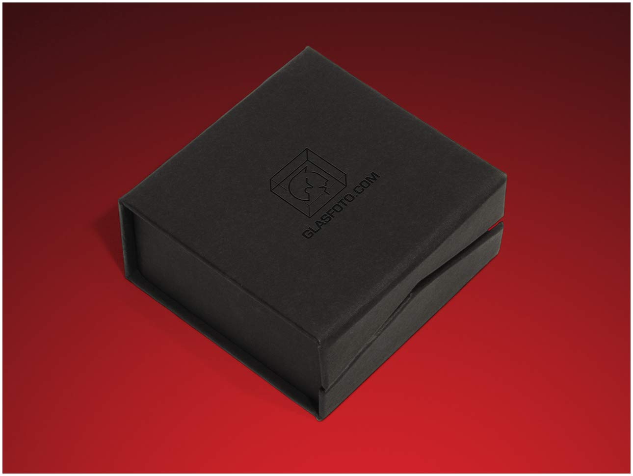 GLASFOTO.COM personalisiertes Foto Geschenk in Herzform mit Ihrem eigenen Bild mit Halterung – Glasfoto als anpassbares Geschenk 70 x 70 x 37 mm