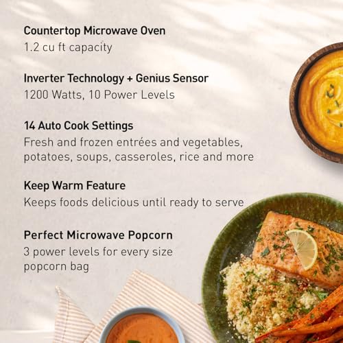 Image of Panasonic Microwave Oven NN-SN686S Stainless Steel Countertop /Built-In with Inverter Technology and Genius Sensor, 1.2 Cubic Foot, 1200W