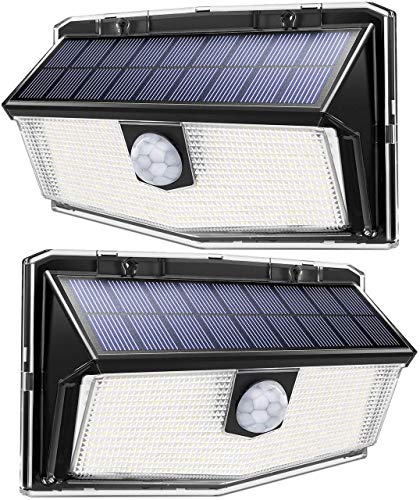 Preisvergleich Produktbild 300 LED Solarlampen, Solarleuchten für Außen, IP67 Wasserdicht, Solarlampe mit Bewegungssensor, verstellbare Helligkeit, perfekt für Garage, Terrasse, Einfahrt usw.