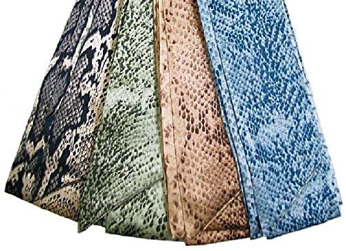Blue Snakeskin Design Skinny Scarf/Belt2