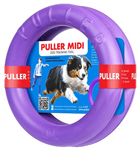 COLLAR Puller Midi Jouet Interactif Composé de 2 Anneaux pour Chien Violet Diamètre 20 cm