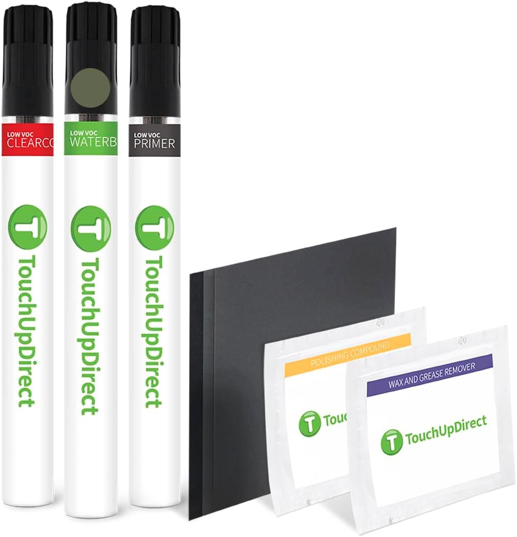 TouchUpDirect SBC Jasper Green Metallic Compatible with Subaru Exact Match Touch Up Paint Brush - Platinum Kit