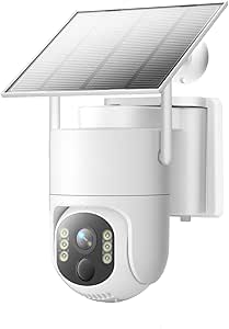 4G Cellular Outdoor Security Camera with Solar Panel, No Wi-Fi Needed, 9800mAh Battery, 355° Pan 90° Tilt, PIR Motion Detection, Two-Way Audio, 1080P Night Vision, IP65 Waterproof asin的图片
