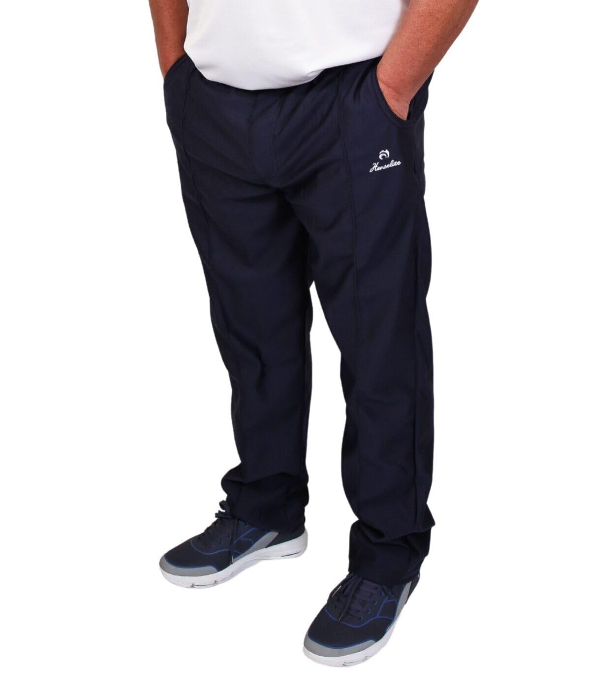 Henselite Sports Lawn Bowling Trousers in Navy. (UK, Waist & Inseam, S, 29)