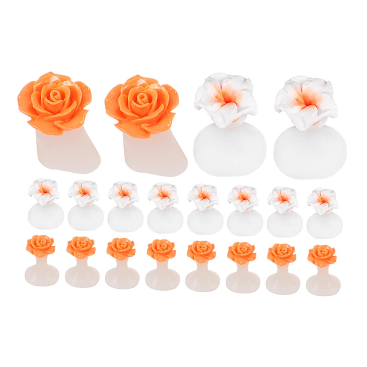 FOMIYES 16Pcs Silicone Toe Separators for Nail Polish Comfortable Foot Spacers Tools for Home and Salon Use Design for