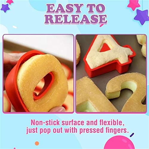 Large Number Cake Pan, 3D Silicone Number Cake Molds Baking Pan Baking Molds for Birthday Wedding Anniversary, BPA Free, Non-Stick (Number 2) - Thumbnail 6