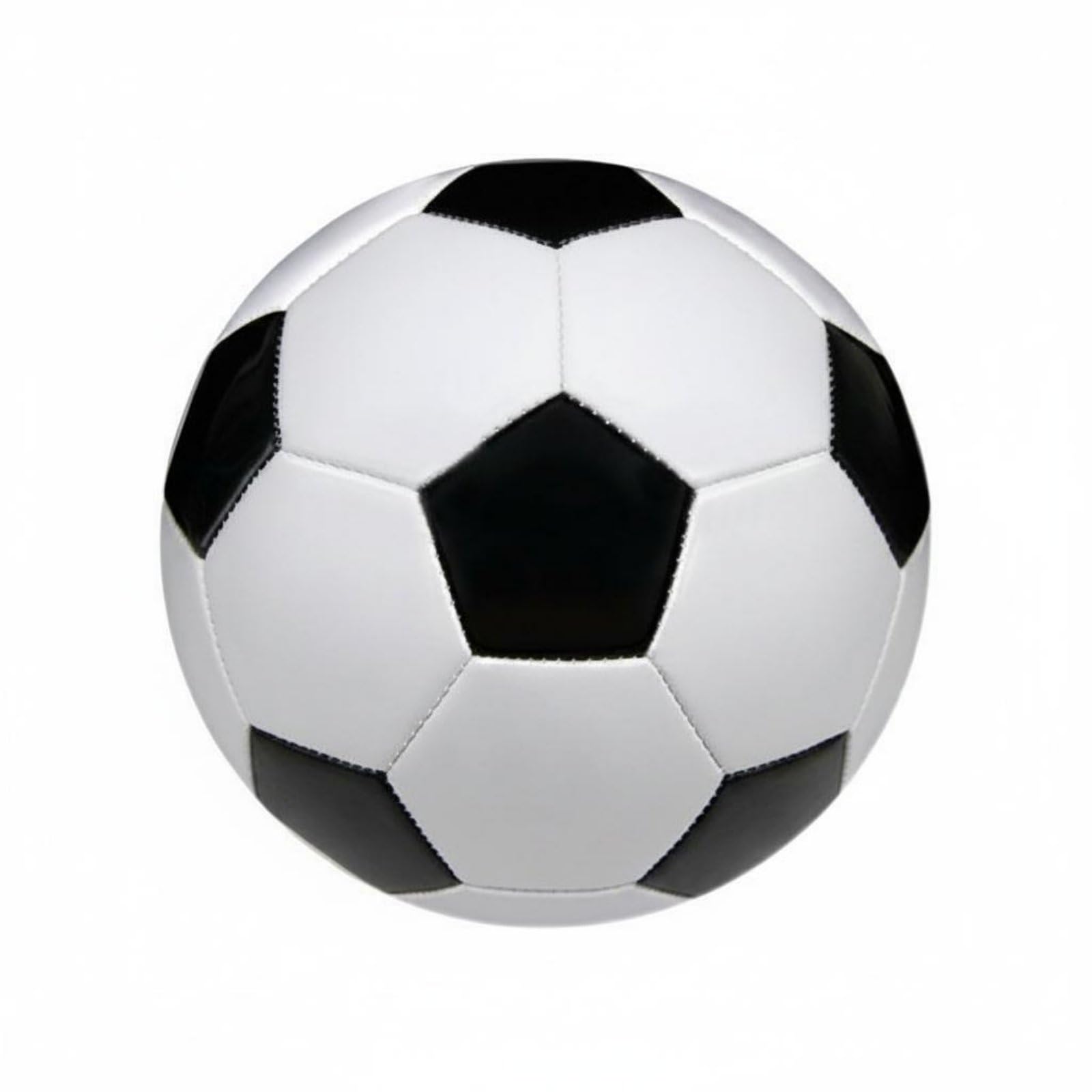 ATORSE Matte Surface Size 5 Soccer Ball Pearl Finish Training Football ABS Machine Stitched Football Long-Lasting for Children, Match, 5, 2-7 Thick Blk Wht-image-2