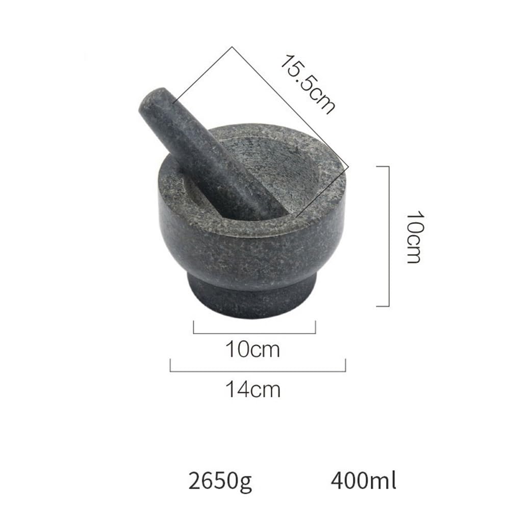 Bol pour moudre les épices Mortier en pierre et mortier pour la maison, pilon d'ail manuel, bol à anneau, outils de cuisine, épices, broyeur d'aliments épais, ensemble de mortier et pilon