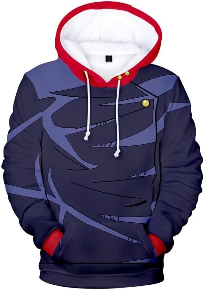 ACEFAST INC Yuji Itadori Hoodie Adult Anime Cosplay Costume Ryomen Sukuna 3D Printed Sweater Pullover Sweatshirt