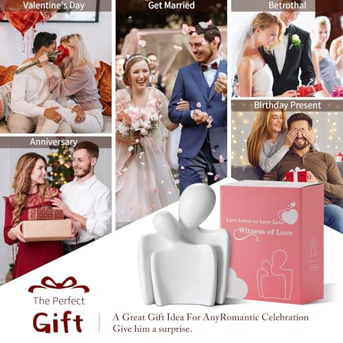 Estatua pareja amor moderno de 8 pulgadas miniatura 5
