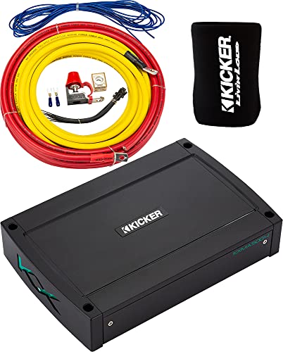 KICKER Amp and Wiring Kit Package of 2 Items 800W 4-Channel KXMA Series Marine Amplifier with 4AWG Power Wiring Kit - Boat Kit - 48KXMA800.4 Amplifier & 47KMPK4 Wiring Kit