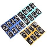 Metálicos Juegos de Ingenio,Juguetes Educativos - Puzzles Mentales de Metal Juguetes de Desenredar,para Exteriores Escuela Viaje Acampada Reunión Adolescentes Niños Niñas