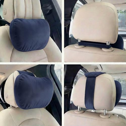 2PCS Welbrit Car Pillow for Car Neck Pillow for Driving Seat Lumbar Support Soft Cushion with Extra Filling Accessories Back Support for Travel Nap and Trips Sleeping(Blue, Head) by WELBRIT - Used condition - Image 6