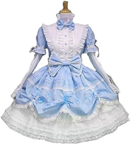 Amazon Co Jp Lily S Market メイド服 ブルー ロリータ風 ゴスロリ コスプレ 衣装 青 ゴシック ロリータ 水色 L サイズ ホビー