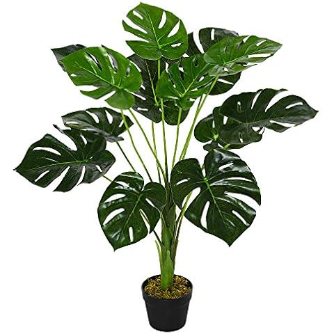 HOMCOM 85cm Decorative Artificial Monstera Plant Cover