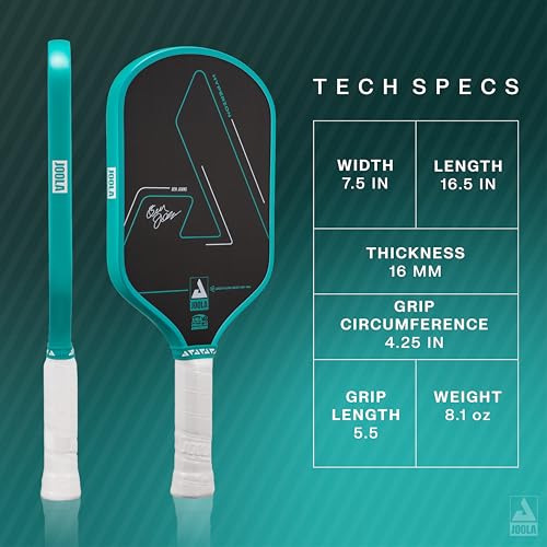 Image of JOOLA Ben Johns Hyperion CFS Pickleball Paddle - Carbon Surface with High Grit & Spin, Elongated Handle, USAPA Approved Ben Johns Paddle