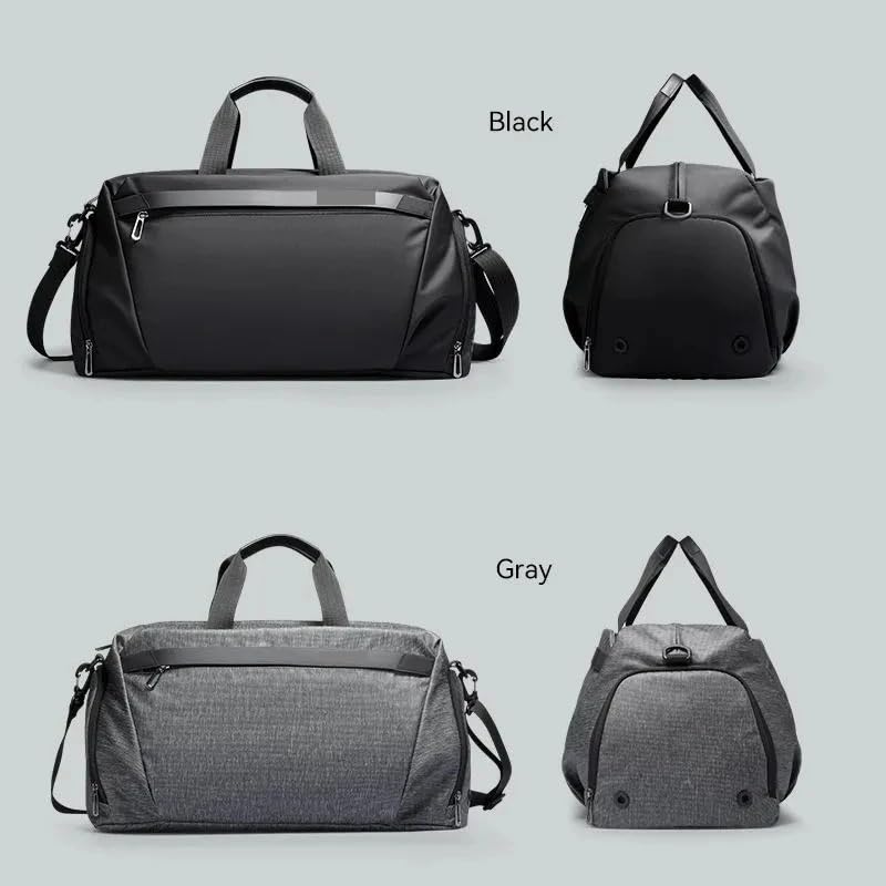 borsone palestra uomo Borsa fitness sportiva ad alta capacità | Borsa da viaggio monospalla alla moda(Black)