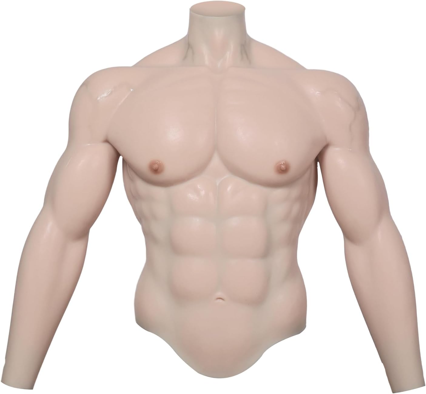 SMITIZEN Thinskin Silicone Muscle Suit With Arms, Fake Male Chest Fake Abs for Adult Cosplay Costumes for Halloween Carnival