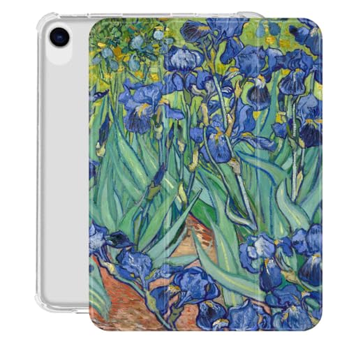 Custodia Per Ipad 10A Generazione 2022, Custodia Per Ipad Da 10,9 Pollici Con Stampa Van Gogh-Iris Viola Con Portapenne, Cover Protettiva Con Supporto A Tre Ante Sveglia/Sonno Automatico Per